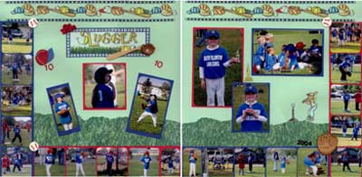 Isabel's Scrapbook Store T-Ball sample layout