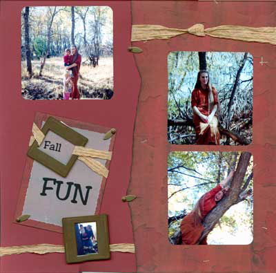 Isabel's scrapbook store fall left layout