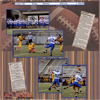 Isabel's Scrapbook Store sports layout