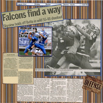 Isabel's Scrapbook store sports layout