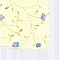 OnTheDot Lemonade & Blue Jeans fleur lemon ice 12x12 paper