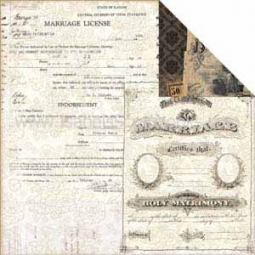 7 Gypsies-Harmony Certificate of Marriage 12x12 Scrapbook Paper